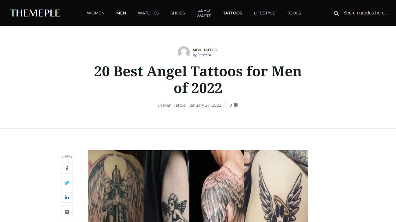 20 Best Angel Tattoos for Men of 2022 - THEMEPLE