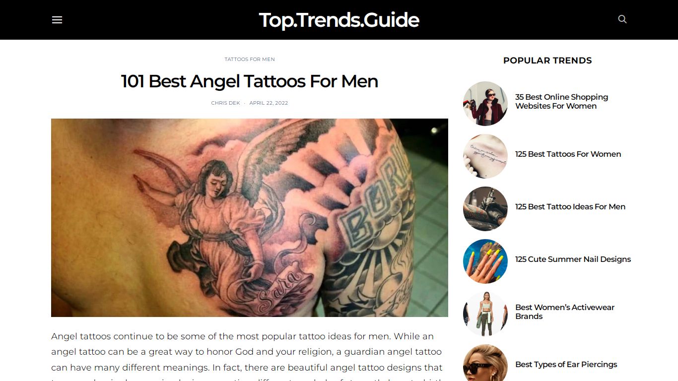 101 Best Angel Tattoos For Men - Top Trends Guide