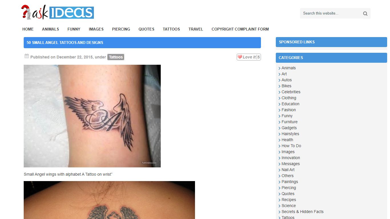 50 Small Angel Tattoos and Designs - AskIdeas.com